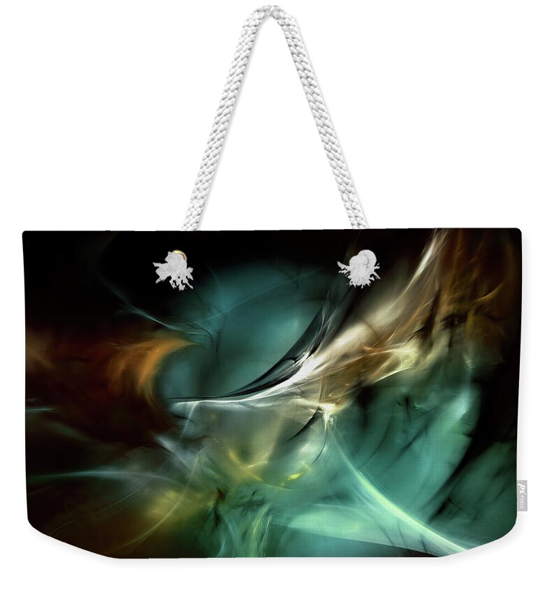 Fractal Weekender Tote Bag featuring the digital art Cold Fusion by Scott Norris