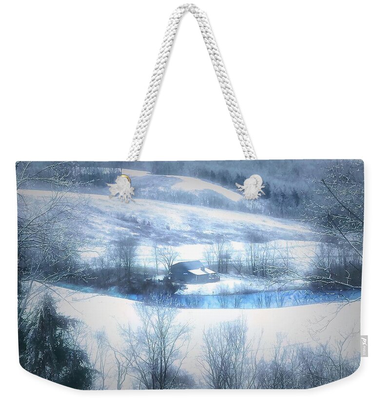  Weekender Tote Bag featuring the photograph Cold Valley by Jack Wilson