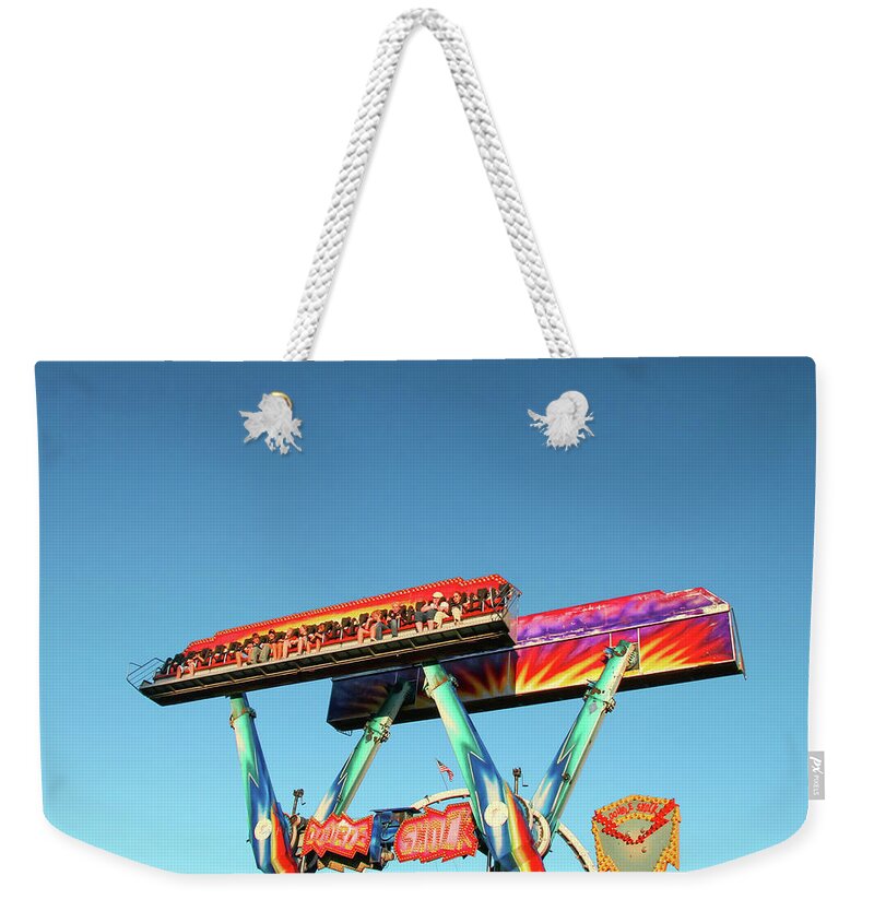 Carnival Weekender Tote Bag featuring the photograph Color Carnival Ride by Todd Klassy