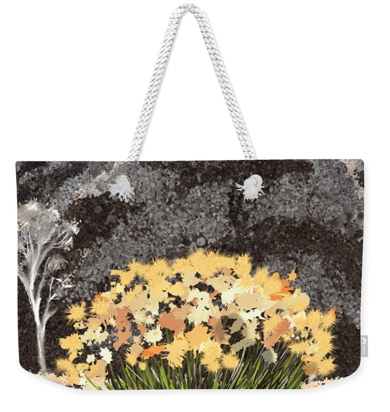 Flowers Weekender Tote Bag featuring the digital art Color in the Desert by Cynthia Westbrook