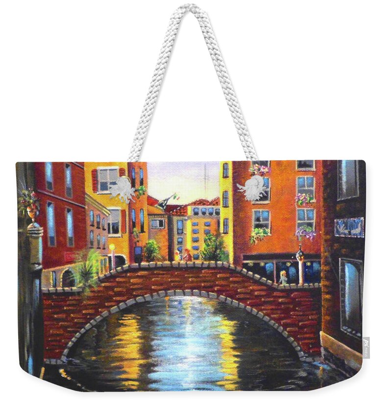 Venice Weekender Tote Bag featuring the painting Colorful Venice by Anthony DiNicola