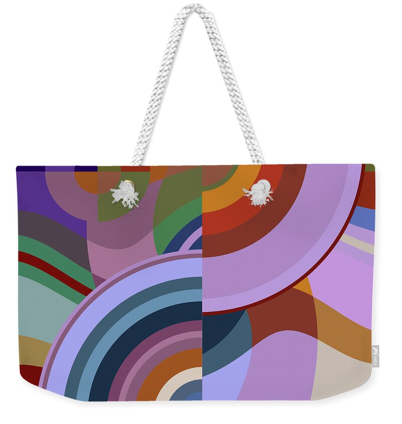 Colour Weekender Tote Bag featuring the mixed media Colour Revolution ONE by Big Fat Arts