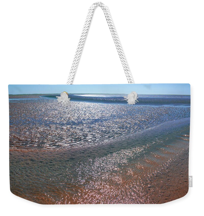 Wadden Sea Weekender Tote Bag featuring the photograph Colours of the mudflat by Sun Travels