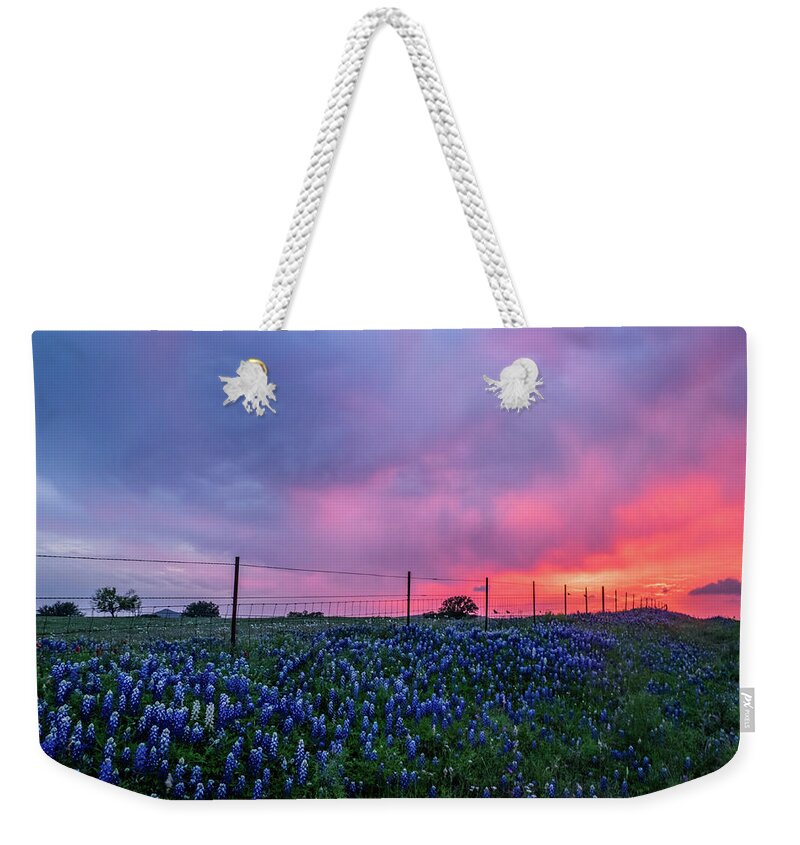 Texas Wildflowers Weekender Tote Bag featuring the photograph Coming Storm II by Johnny Boyd