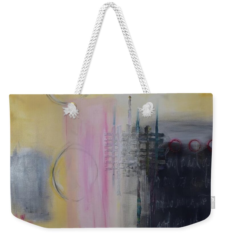 Abstract Weekender Tote Bag featuring the painting Common Tapestry by Vivian Mora