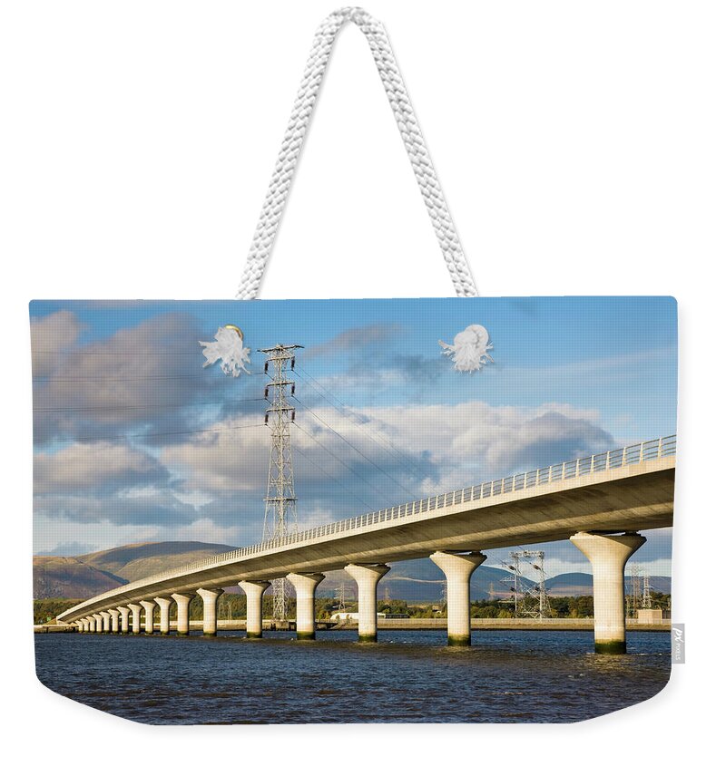 Tranquility Weekender Tote Bag featuring the photograph Concrete Road Bridge With Large by Simon Butterworth