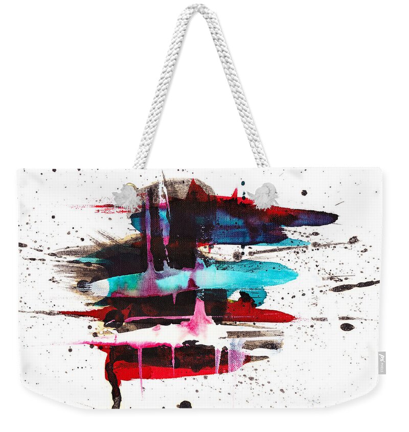 Alcohol Weekender Tote Bag featuring the painting Confusion by KC Pollak