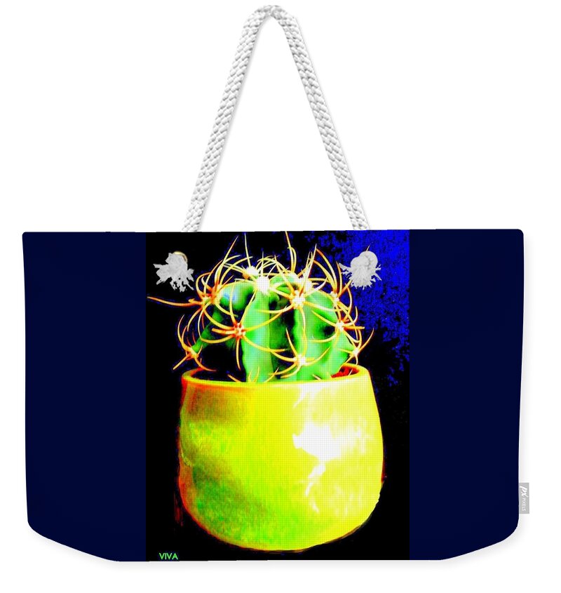 Cactus Contemporary Weekender Tote Bag featuring the photograph Contemporary Cactus by VIVA Anderson