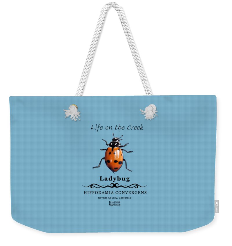 Bug Weekender Tote Bag featuring the digital art Convergens Ladybug by Lisa Redfern
