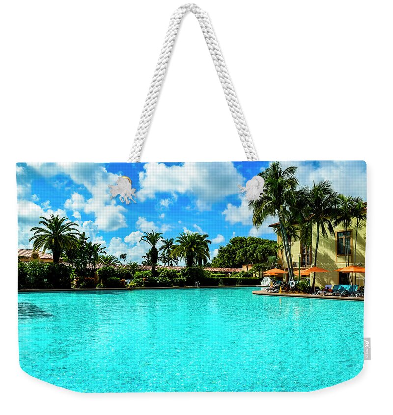 Architecture Weekender Tote Bag featuring the photograph Biltmore Hotel Pool in Coral Gables Series 0087 by Carlos Diaz