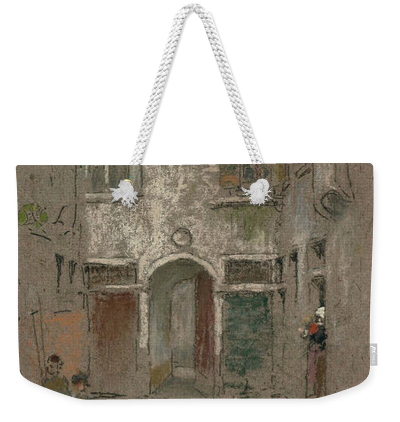 19th Century Art Weekender Tote Bag featuring the drawing Corte del Paradiso by James Abbott McNeill Whistler