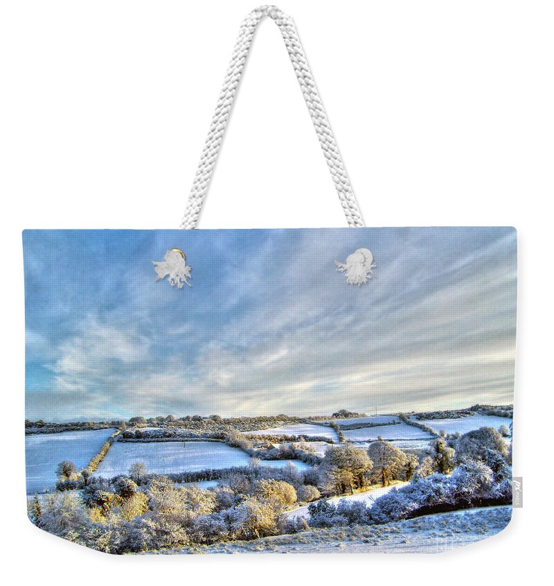 Snow Weekender Tote Bag featuring the photograph Countryside Winter Scene by Nina Ficur Feenan