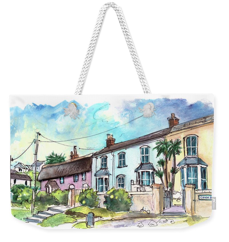 Travel Weekender Tote Bag featuring the painting Coverack On Lizard Peninsula 01 by Miki De Goodaboom