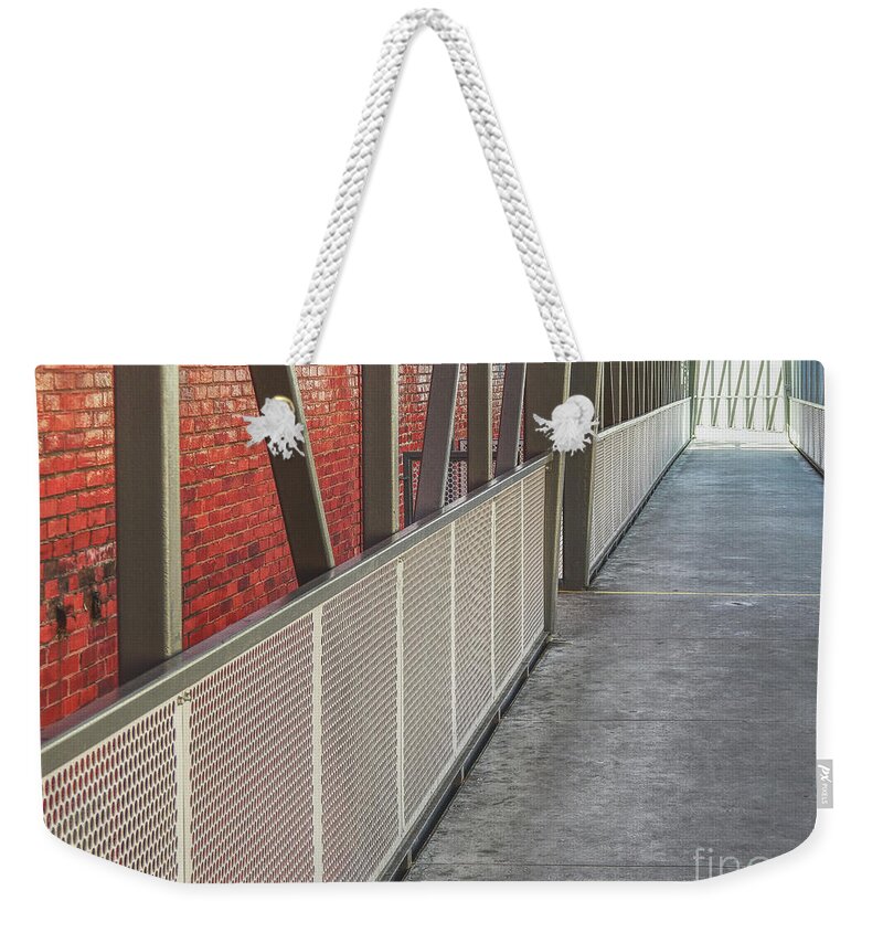 Knoxville Weekender Tote Bag featuring the photograph Covered Sidewalk by Phil Perkins