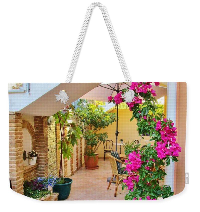 Parga Weekender Tote Bag featuring the photograph Cozy corners by Rosita Larsson