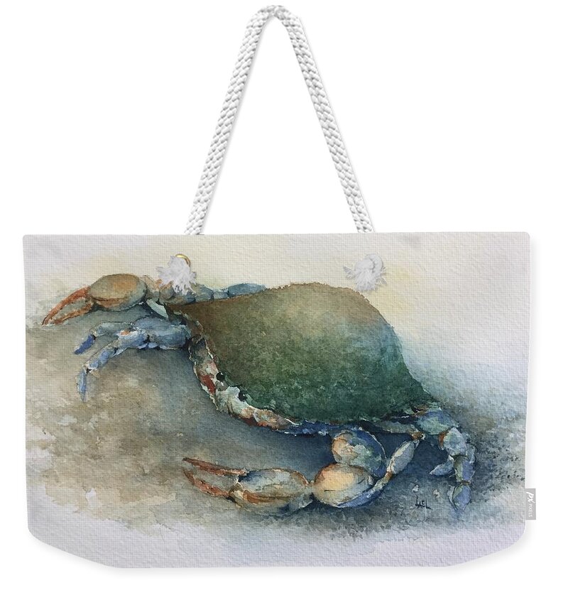 Crab Weekender Tote Bag featuring the painting Crab by Lael Rutherford