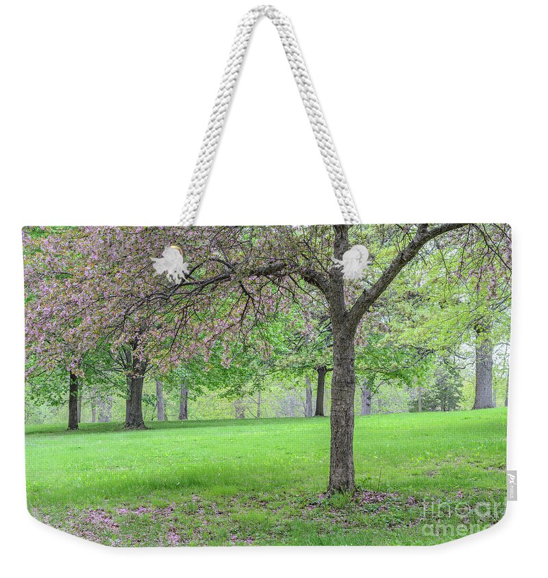 Crabapple Tree Weekender Tote Bag featuring the photograph Crabapple Tree in Spring by Tamara Becker
