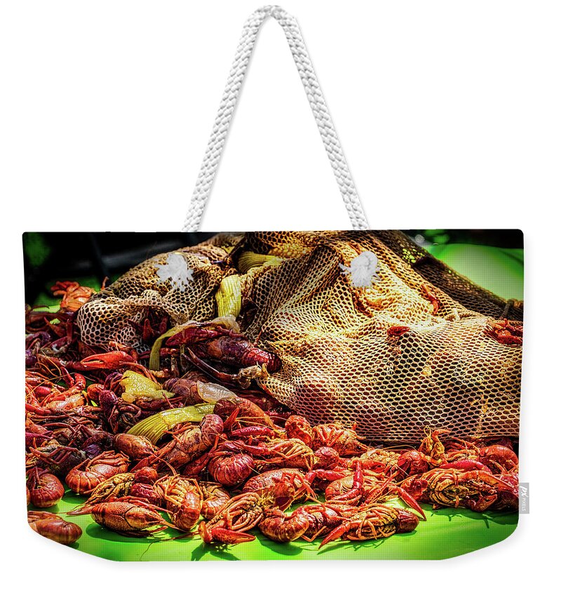 Boil Weekender Tote Bag featuring the photograph Crawfish 2 by Bill Chizek