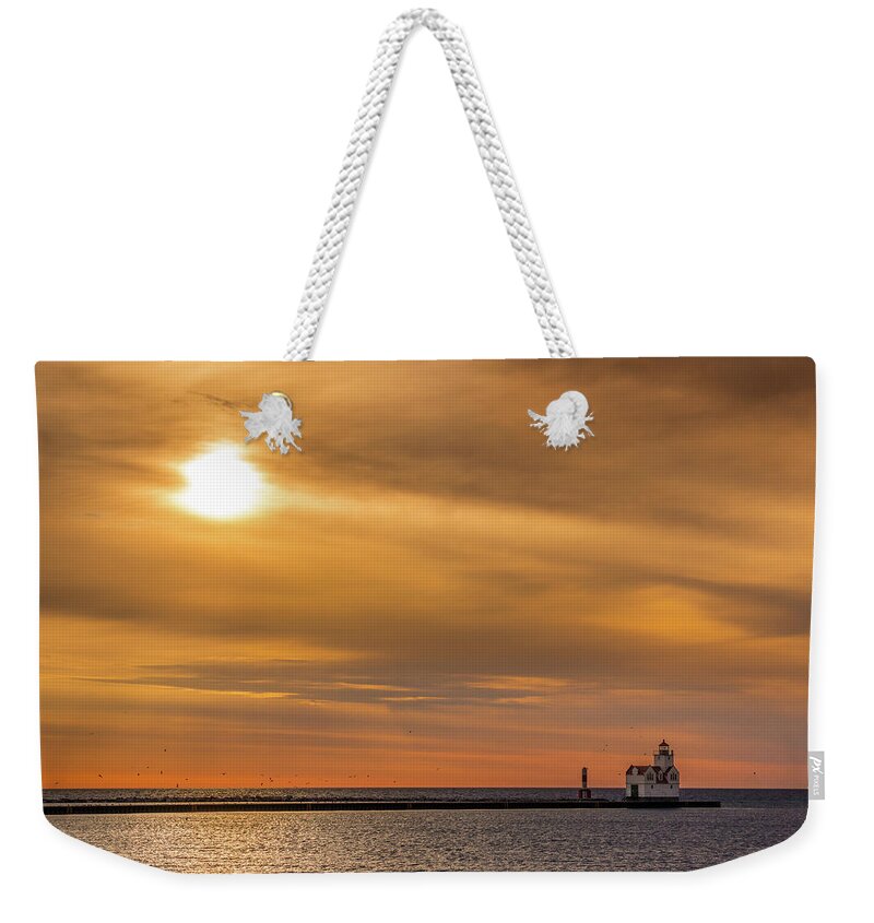 Lighthouse Weekender Tote Bag featuring the photograph Creating A Mood by Bill Pevlor