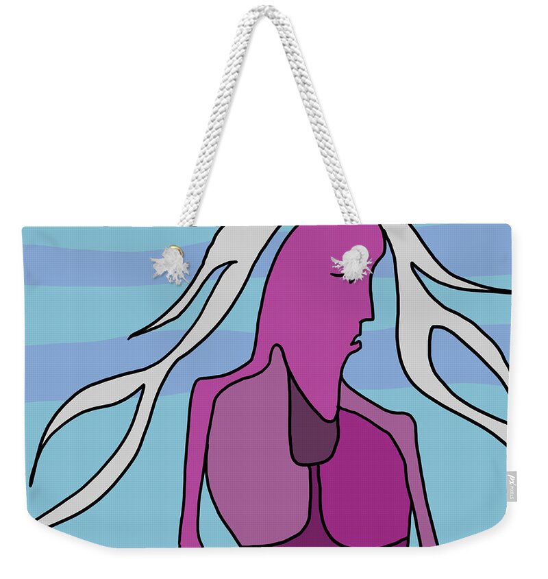 Quiros Weekender Tote Bag featuring the digital art Creature by Jeffrey Quiros