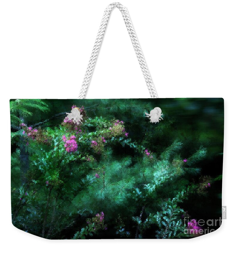 Crepe Myrtle Weekender Tote Bag featuring the photograph Crepe Myrtle 2 by Mike Eingle