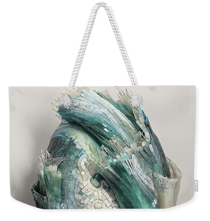 Water Weekender Tote Bag featuring the glass art Crysalis III by Mia Tavonatti