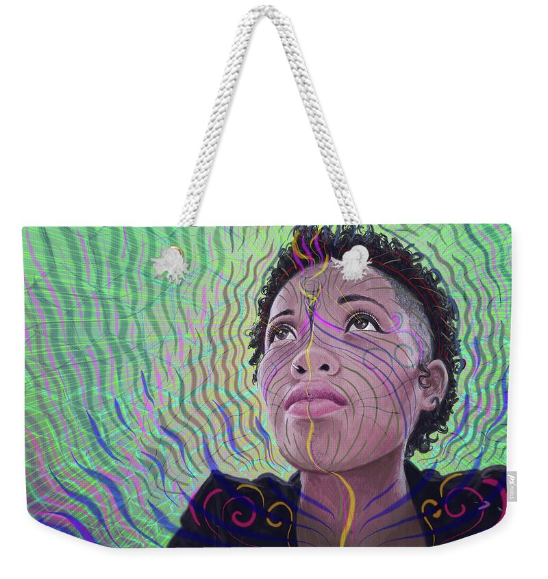 Digital Art Weekender Tote Bag featuring the painting Looking Up by Jeremy Robinson