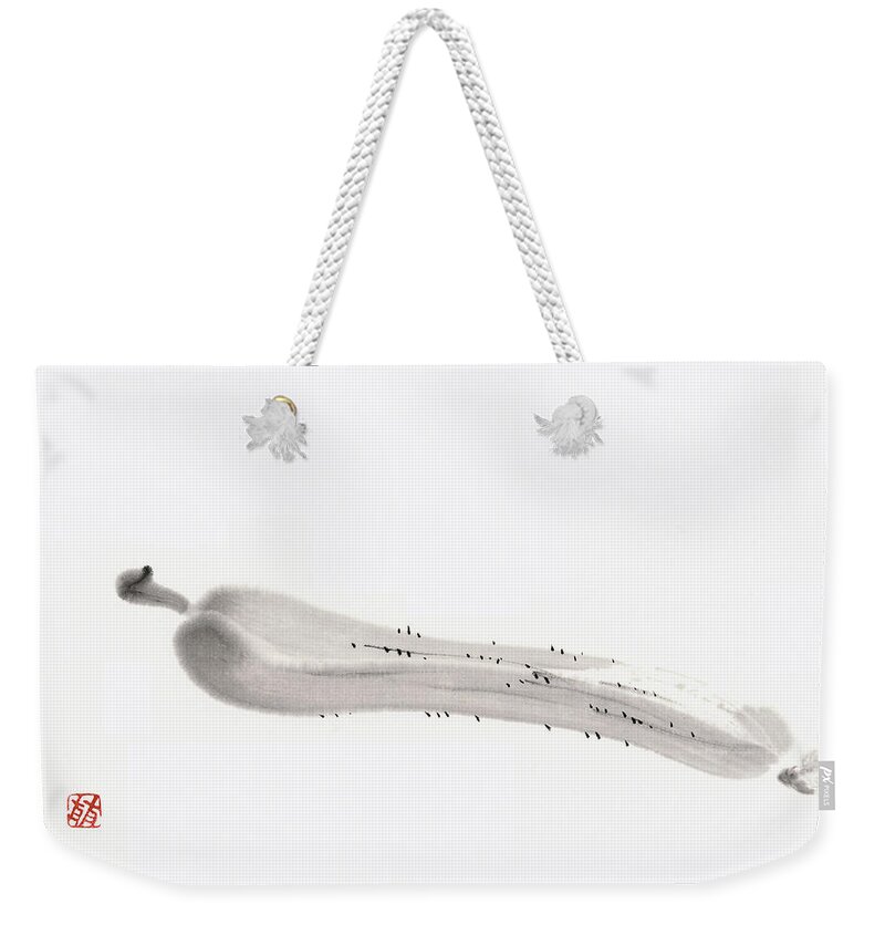 Ink And Brush Weekender Tote Bag featuring the digital art Cucumber by Daj