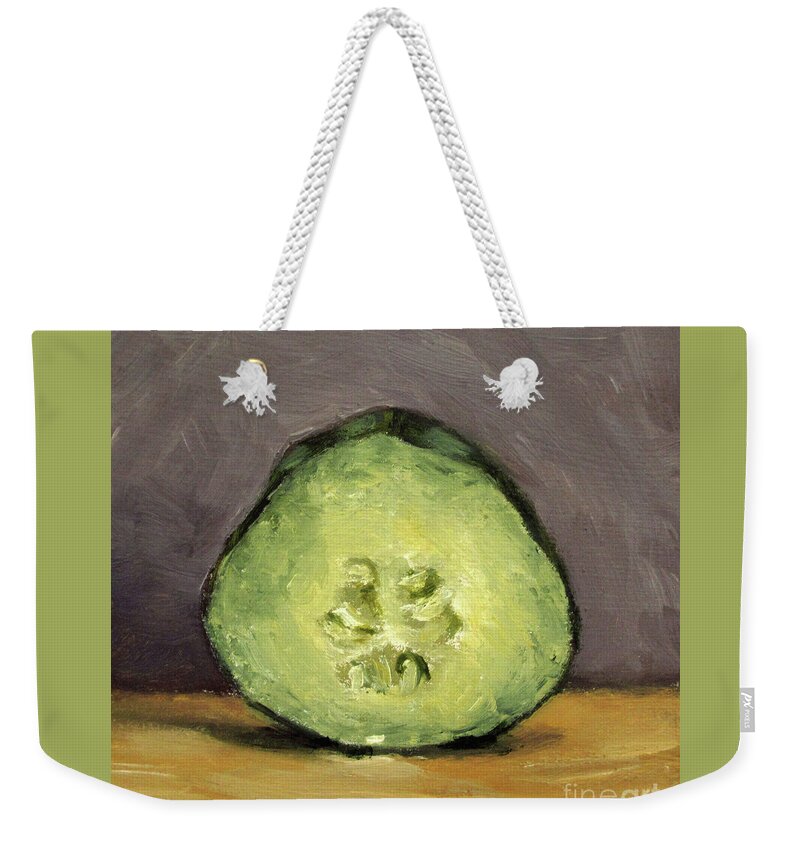 Still Life Weekender Tote Bag featuring the painting Cucumber by Ulrike Miesen-Schuermann