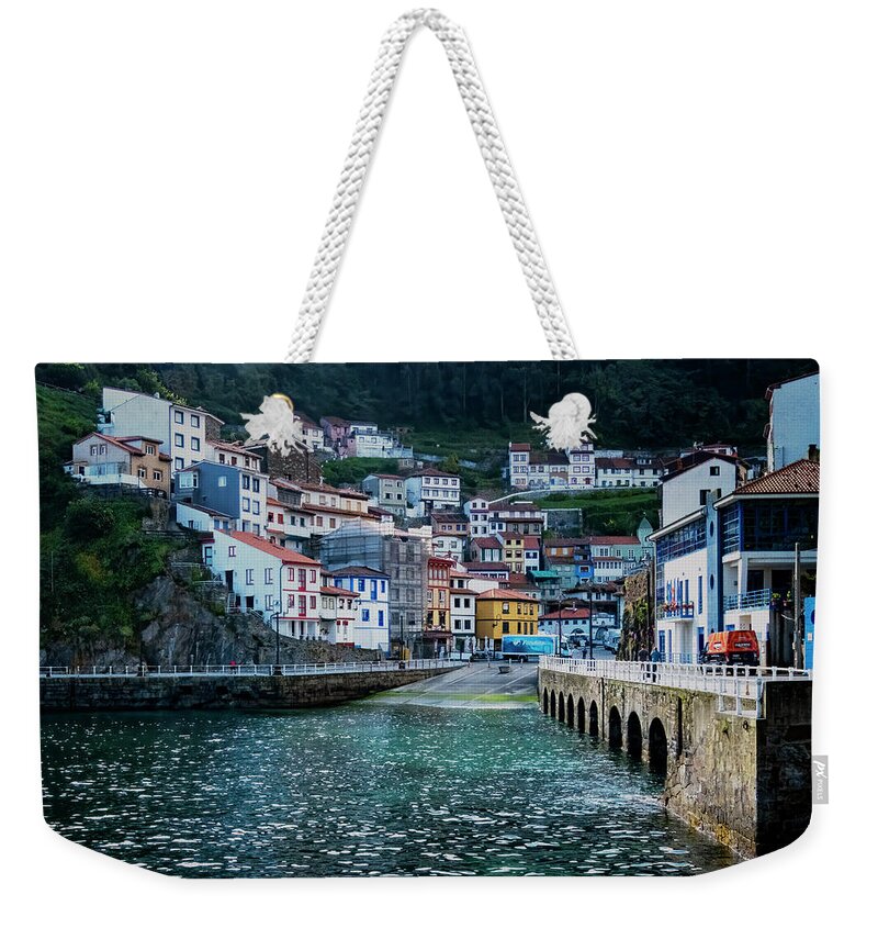 Cudillero Spain Weekender Tote Bag featuring the photograph Cudillero Village by Tom Singleton
