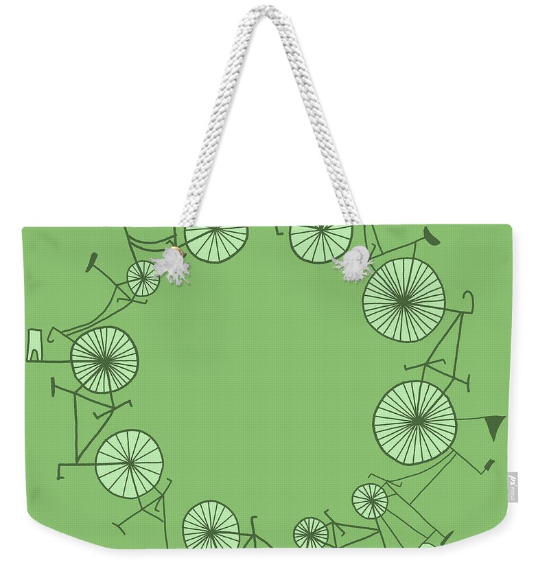 In A Row Weekender Tote Bag featuring the digital art Cycle by Illustrations