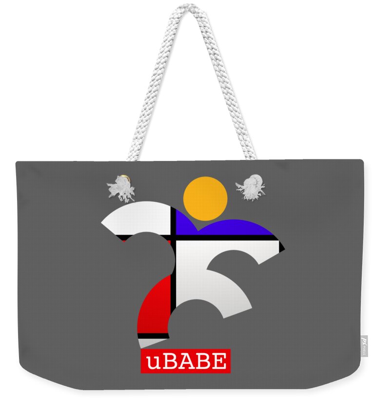 Dance Style Weekender Tote Bag featuring the digital art Dance De Stijl by Ubabe Style
