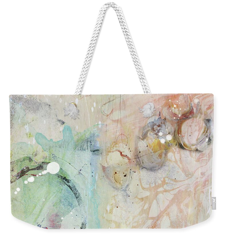 Abstract Weekender Tote Bag featuring the mixed media Dancing With Venus by Karen Lynch
