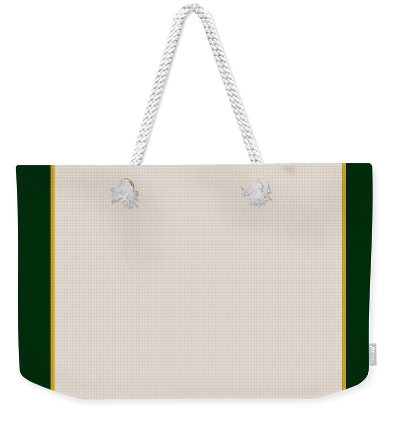 Dark Green And Tan Two Tone For Home Decor Weekender Tote Bag featuring the digital art Dark Green and Tan Two Tone for Home Decor by Delynn Addams