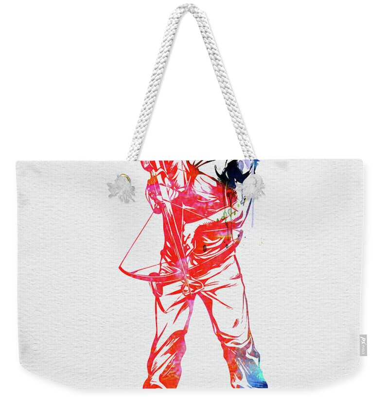 Movies Weekender Tote Bag featuring the mixed media Daryl Dixon Watercolor by Naxart Studio