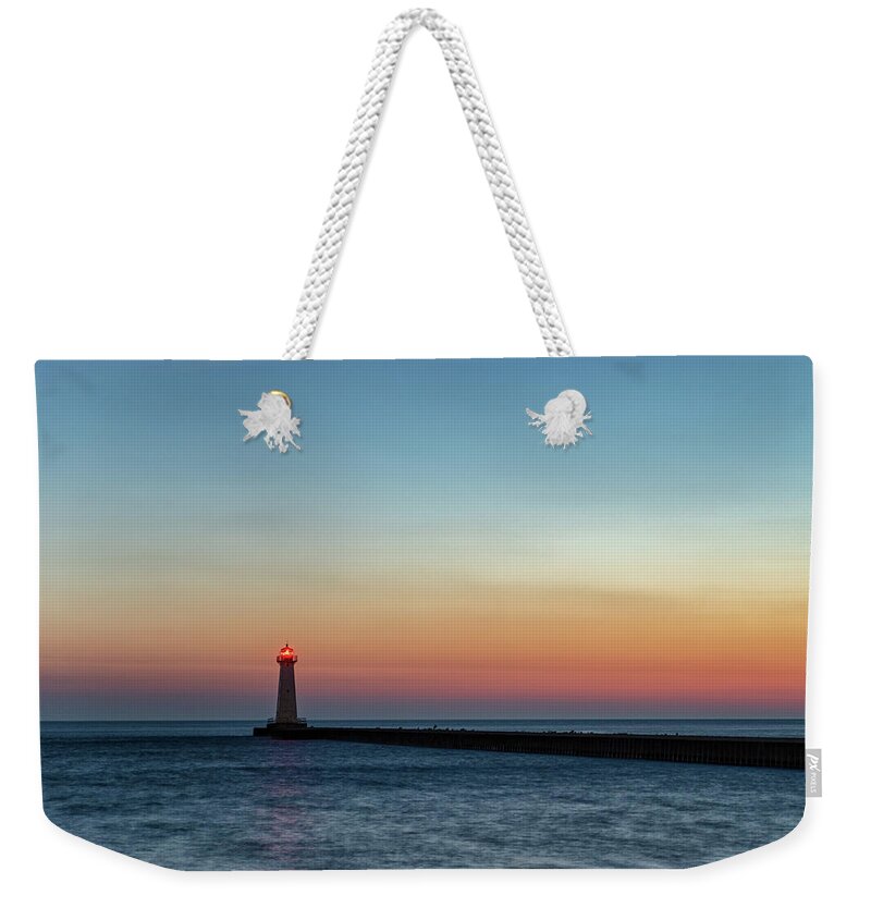 Lake Ontario Weekender Tote Bag featuring the photograph Dawn at Sodus Point by Rod Best
