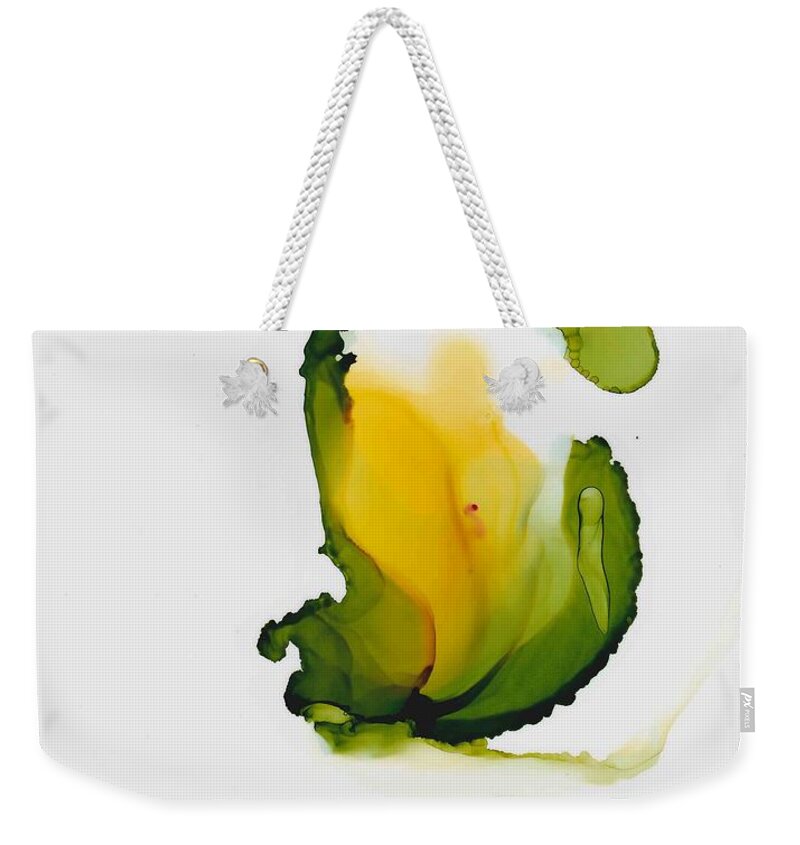 Unfolding Weekender Tote Bag featuring the painting Dawning by Christy Sawyer