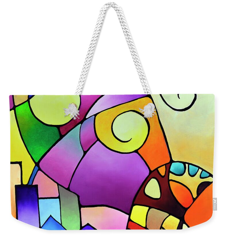 Daydream Weekender Tote Bag featuring the painting Daydream Canvas Two by Sally Trace