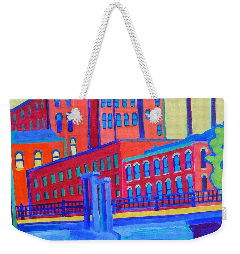 City Weekender Tote Bag featuring the painting Days in the Waterways by Debra Bretton Robinson