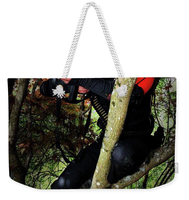 Deadshot Weekender Tote Bag featuring the photograph Deadshot by Jon Volden