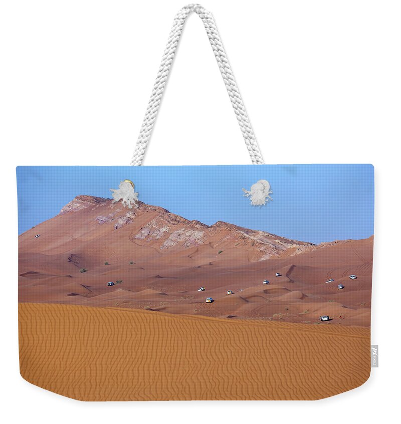 Tranquility Weekender Tote Bag featuring the photograph Desert Safari In Dubai by Xu Jian