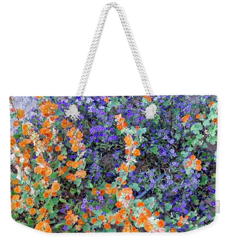 Arizona Weekender Tote Bag featuring the photograph Desert Wildflowers 2 by Judy Kennedy