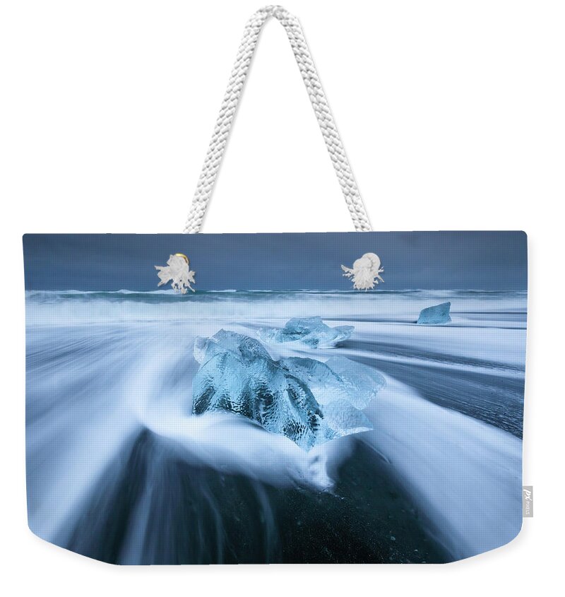 Iceland Weekender Tote Bag featuring the photograph Diamond Beach by Rob Davies