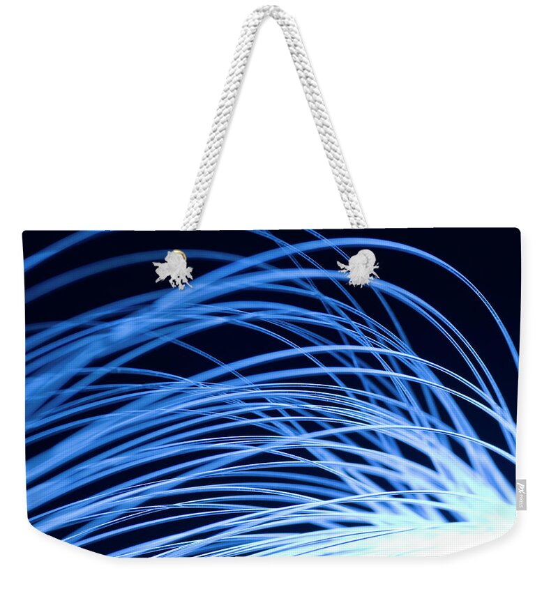 Art Weekender Tote Bag featuring the photograph Digital Data Flow by Ramberg