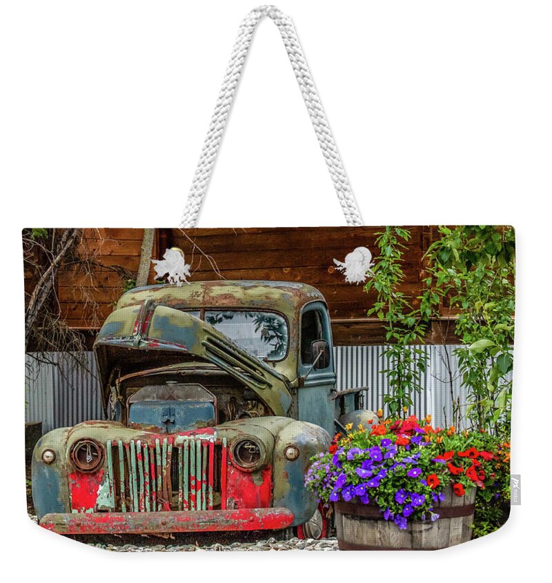 Antique Weekender Tote Bag featuring the photograph Dilapidated in Denali by Marcy Wielfaert