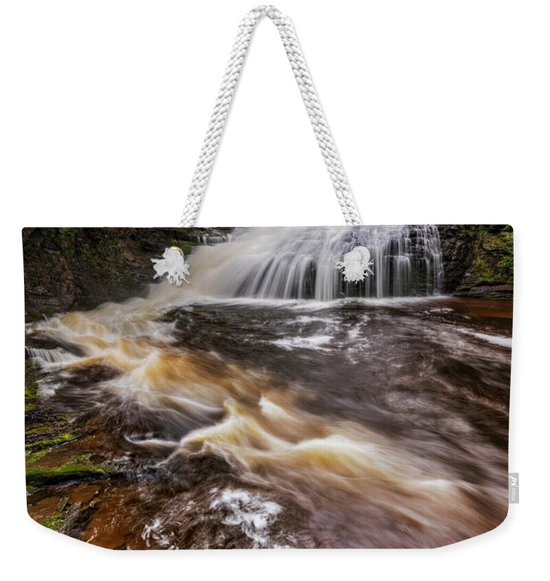 Dingmans Falls Weekender Tote Bag featuring the photograph Dingmans Water Falls DWG by Susan Candelario