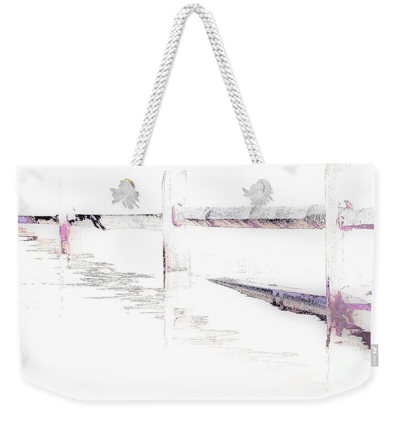 Disappearing Weekender Tote Bag featuring the photograph Disappearing Fence by Merle Grenz