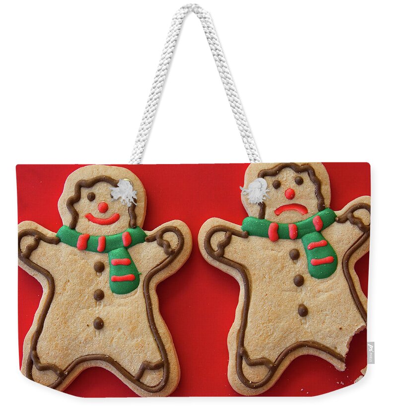 Christmas Weekender Tote Bag featuring the photograph Do Cookies Have Feelings by Tatiana Travelways