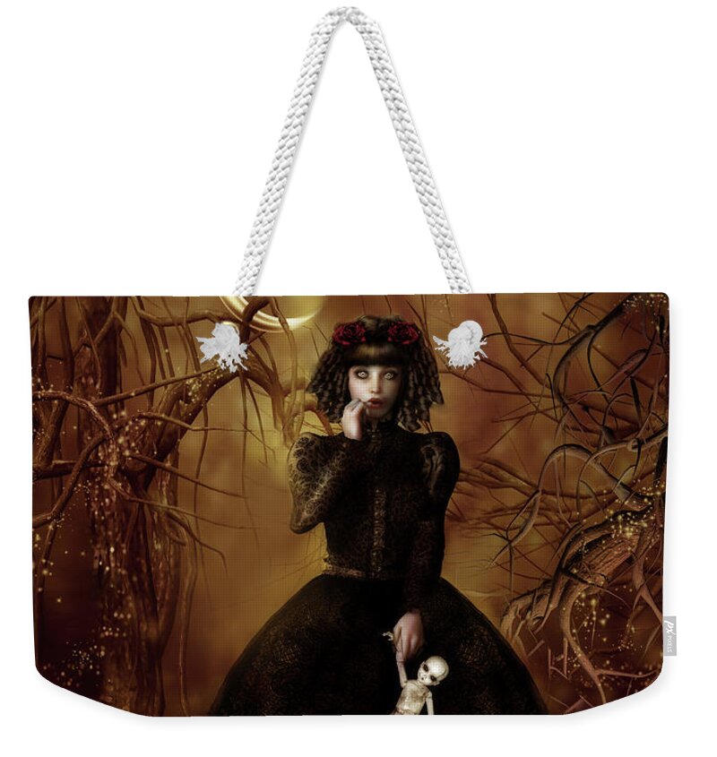 Dolly Broke Weekender Tote Bag featuring the digital art Dolly Broke by Shanina Conway