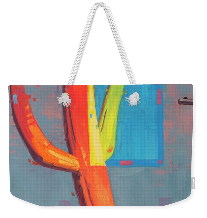 Saguaro Weekender Tote Bag featuring the painting Don't shoot the messenger by Cody DeLong